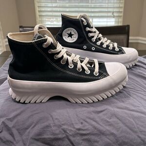 Converse All Star Lugged 2.0 Unisex Black White Shoes Men’s Size 7 Women Size 9